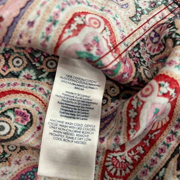 [2XL]CHAPS No-Iron Pink Paisley Button Shirt WMN - Picture 8 of 10